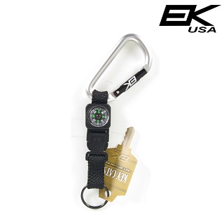 [EK Ekcessories] Keybiner II w/ Compass (Black) - EK 열쇠고리/나침반 카라비너 (블랙)