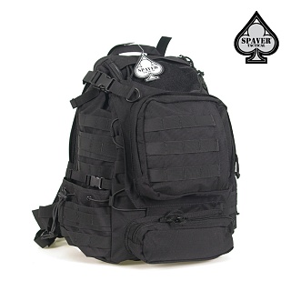 [Spaver] Discovery Operation Tactical BackPack (Black) - 스페이버 디스커버리 오퍼레이션 2일용 택티컬 백팩 (블랙)