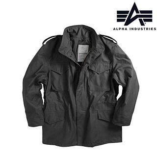 [Alpha] M65  Tight Fit Field Coat (Black) - 알파 M65 타이트 핏 필드 자켓 (블랙)