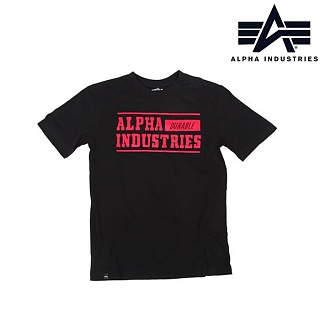 알파 듀라블 로고 반팔 티셔츠 (블랙)