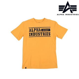 [Alpha] Durable Logo T Shirt Half sleeves (Marigold) - 알파 듀라블 로고 반팔 티셔츠 (마리골드)