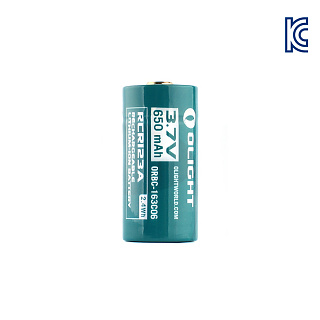 오라이트 RCR123A 충전용 배터리 (KC인증/650mAh)