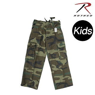 [Rothco] Kids Vintage Fatigue Pants (Woodland) - 로스코 키즈 빈티지 퍼티그 팬츠 (우드랜드)