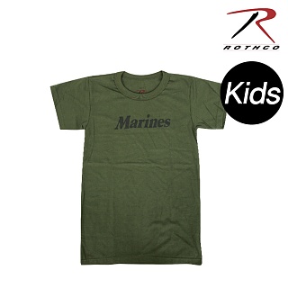 [Rothco] Kids Marines Physical Training T shirt (OD) - 로스코 키즈 마린 피지컬 트레이닝 반팔 티셔츠 (OD)