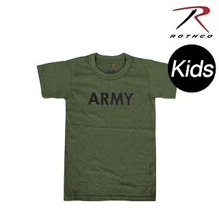 [Rothco] Kids Army Physical Training T Shirt (OD) - 로스코 키즈 아미 피지컬 트레이닝 반팔 티셔츠 (OD)