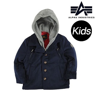 [Alpha] Kids Petey Hooded Coat (Navy) - 알파 키즈 피티 후드 코트 (네이비)